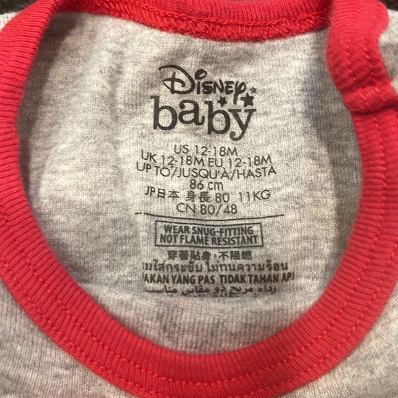 Minnie Mouse Pajama Set 12-18 month Disney baby 100%organic cotton super soft - Picture 3 of 5